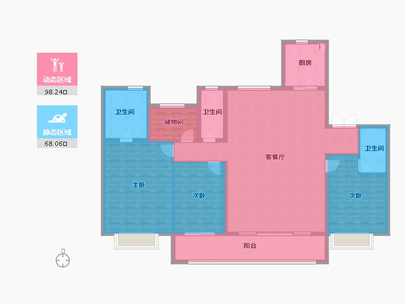 湖南省-永州市-永州碧桂园·翘楚棠-152.01-户型库-动静分区