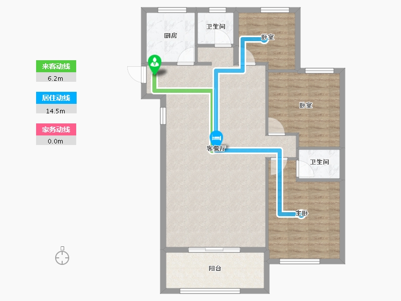 湖北省-黄冈市-翰林学府-95.23-户型库-动静线