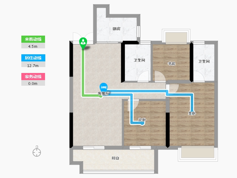 江西省-赣州市-南康嘉福·尚江尊品-82.39-户型库-动静线