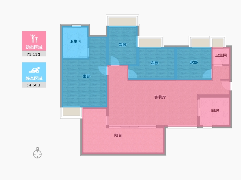 广东省-湛江市-保利海上大都汇-112.81-户型库-动静分区