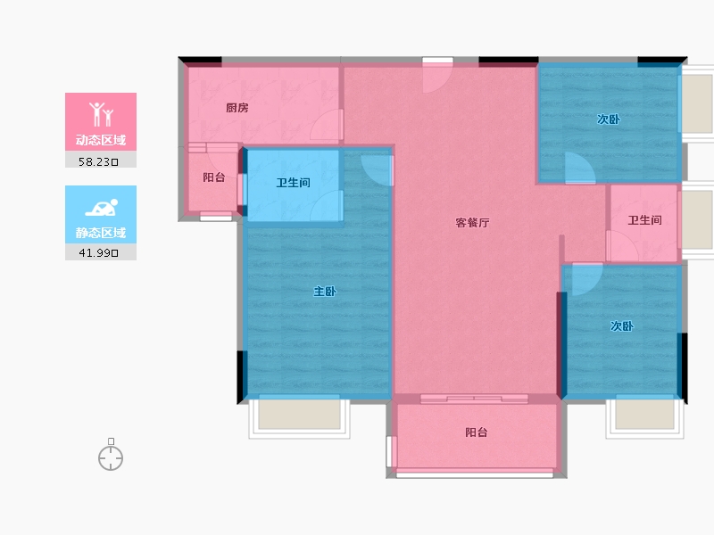 江西省-赣州市-定南山水名都-91.00-户型库-动静分区