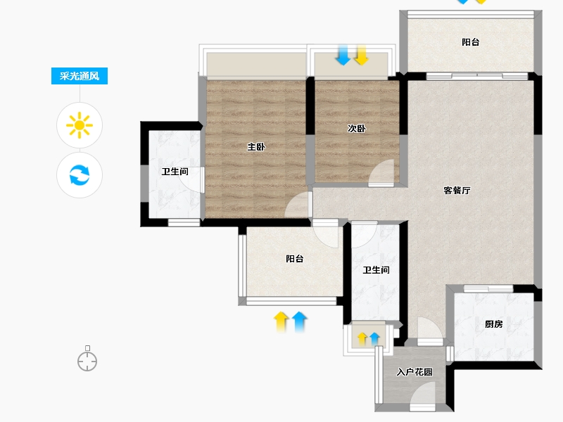 海南省-海口市-千江悦-82.13-户型库-采光通风