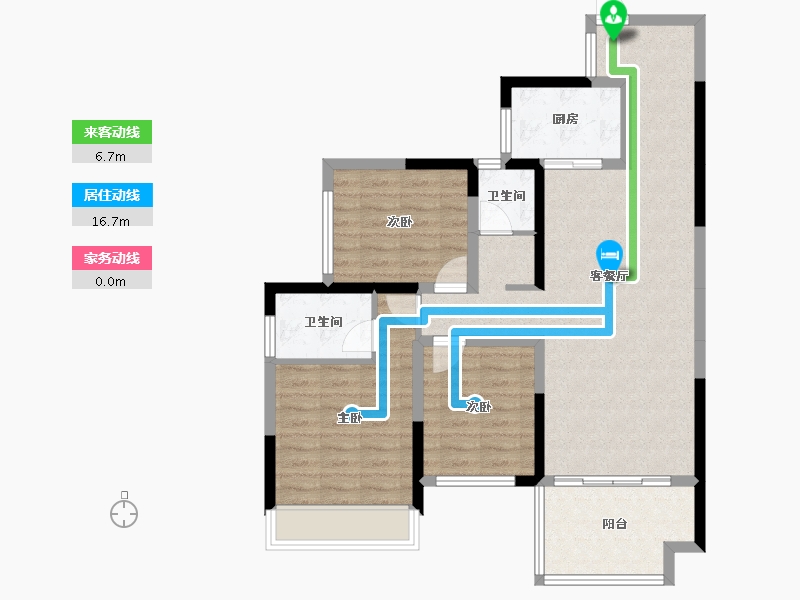 湖南省-株洲市-东阳君悦-89.33-户型库-动静线