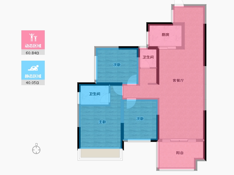 湖南省-株洲市-东阳君悦-89.33-户型库-动静分区