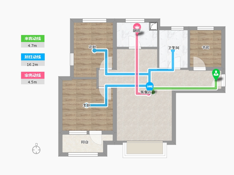 河北省-廊坊市-融创城-59.71-户型库-动静线