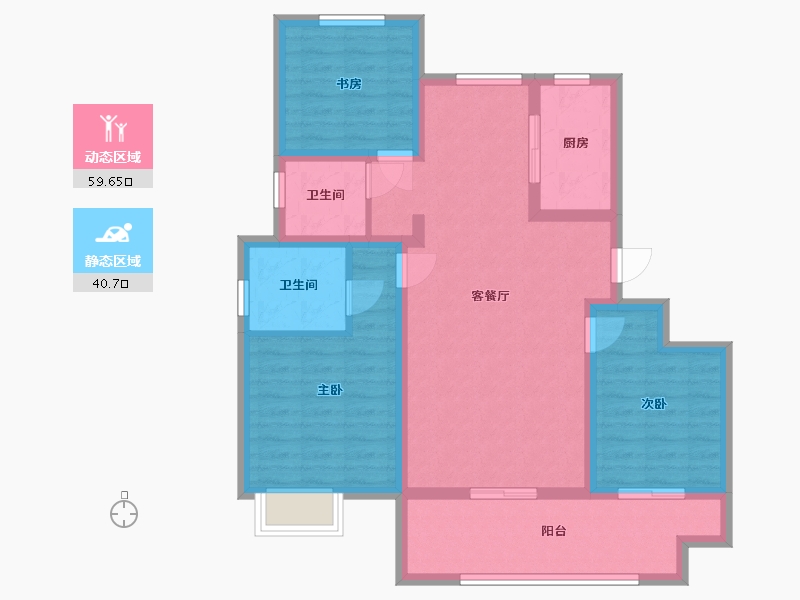 山东省-济南市-万象东方-89.00-户型库-动静分区