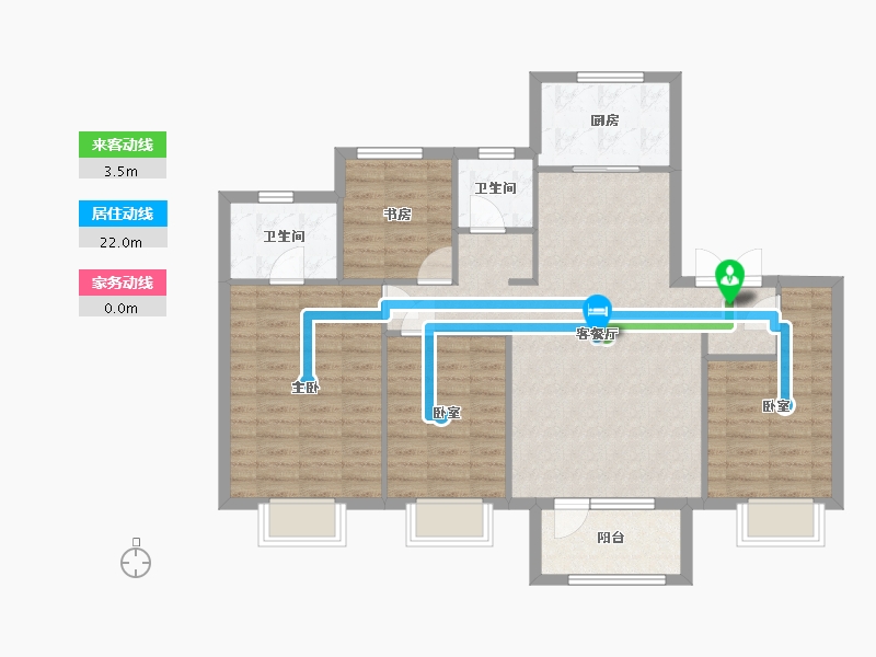 河北省-石家庄市-博锐枫景小区-134.00-户型库-动静线