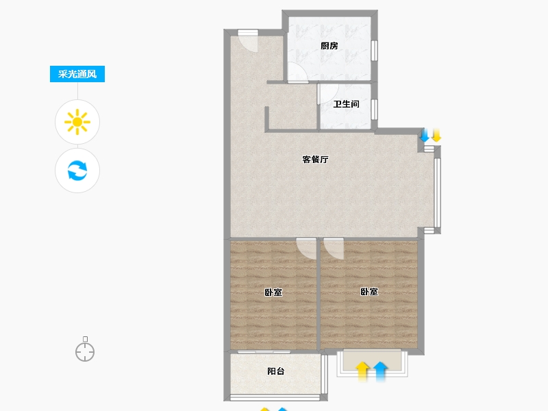 山东省-济宁市-阳光城市花园-94.00-户型库-采光通风