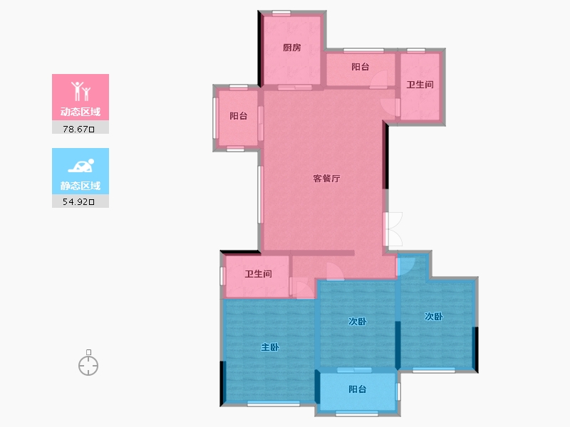 浙江省-台州市-荣远景廷-120.00-户型库-动静分区