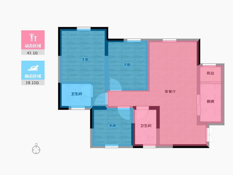 四川省-巴中市-容邦柏润四季城-71.68-户型库-动静分区