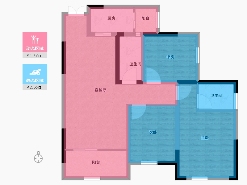 四川省-巴中市-容邦柏润四季城-82.85-户型库-动静分区