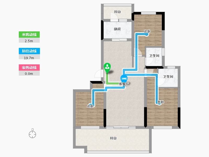 河南省-驻马店市-阳光翡翠院子-94.00-户型库-动静线