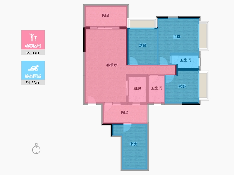 广东省-湛江市-盛世家园-106.18-户型库-动静分区