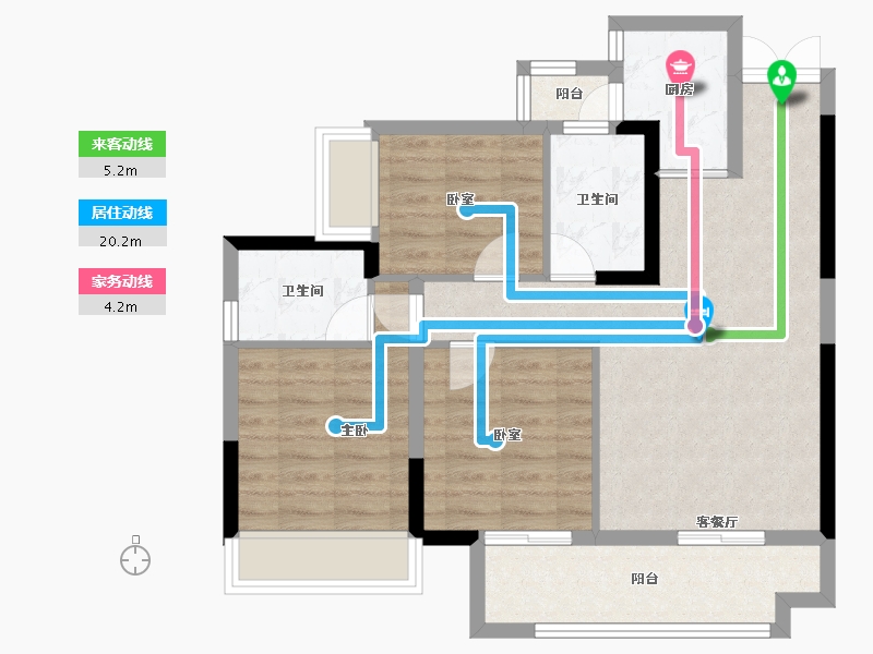 四川省-广安市-加德·爱众江景-74.77-户型库-动静线