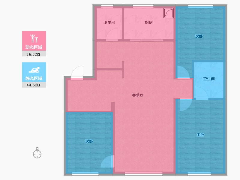 黑龙江省-哈尔滨市-万科金域悦府-98.00-户型库-动静分区