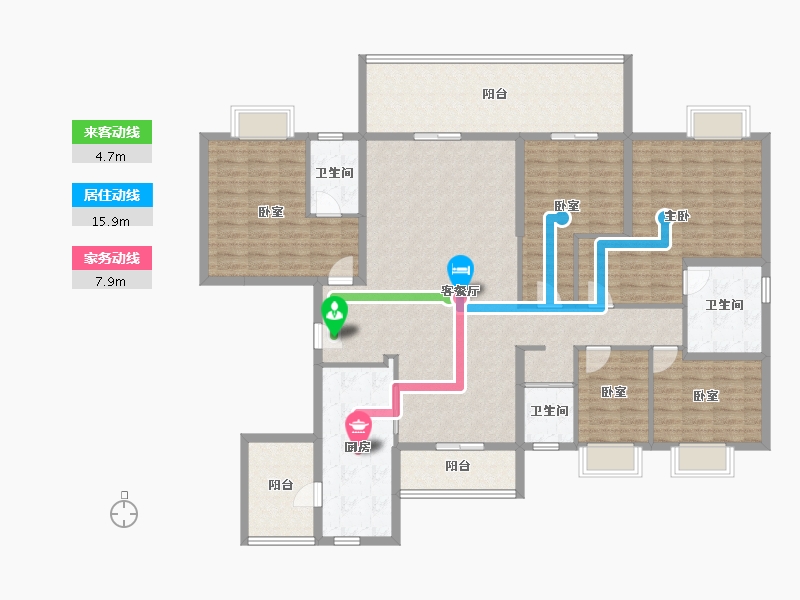 贵州省-遵义市-务川碧桂园-172.00-户型库-动静线