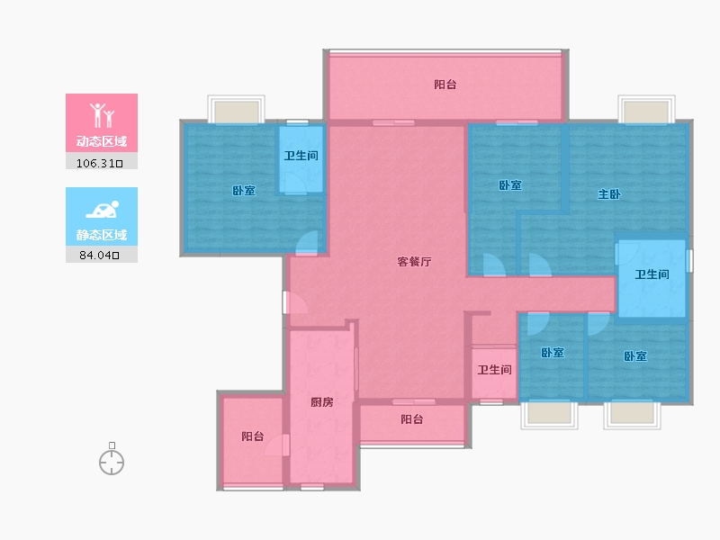 贵州省-遵义市-务川碧桂园-172.00-户型库-动静分区