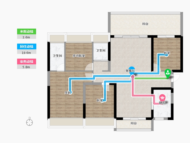 海南省-海口市-碧桂园中央半岛-121.27-户型库-动静线