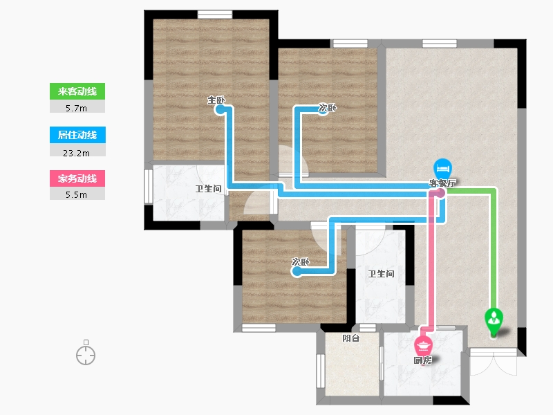 四川省-巴中市-容邦柏润四季城-86.29-户型库-动静线