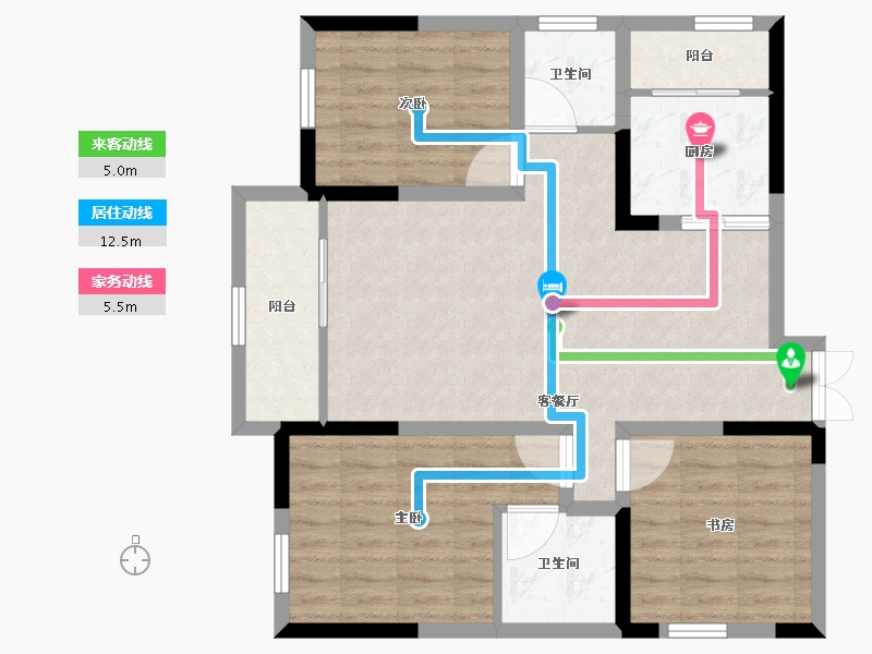 四川省-巴中市-容邦柏润四季城-81.67-户型库-动静线