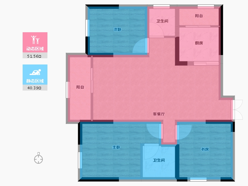 四川省-巴中市-容邦柏润四季城-81.67-户型库-动静分区