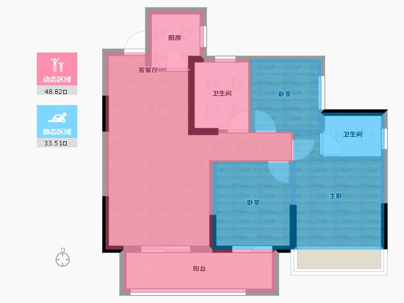 四川省-广安市-加德·爱众江景-73.29-户型库-动静分区