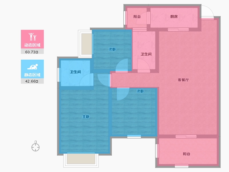 四川省-巴中市-华兴龙湾康城-91.86-户型库-动静分区