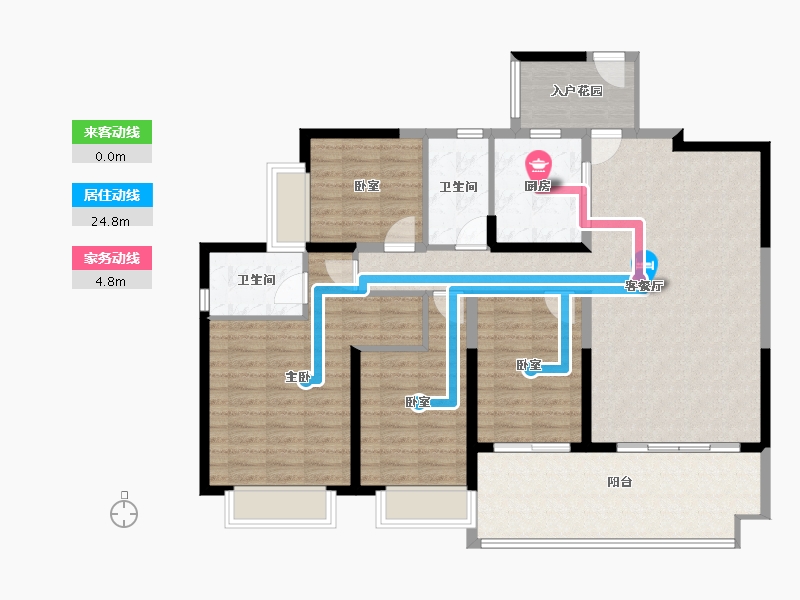 海南省-海口市-碧桂园中央半岛-123.37-户型库-动静线