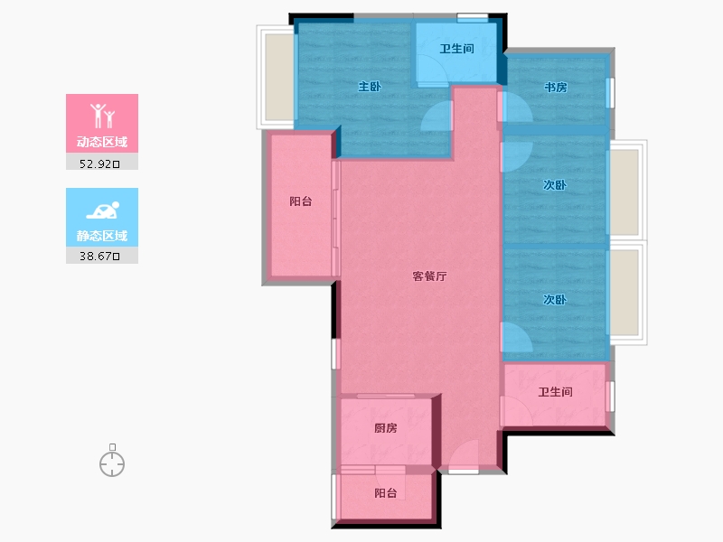 广东省-湛江市-湛江爱琴海国际广场-82.26-户型库-动静分区