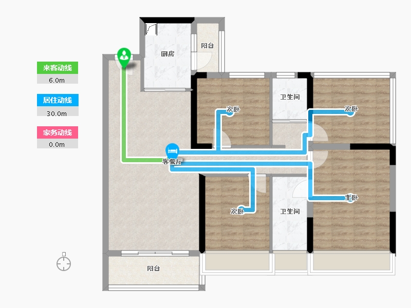 广西壮族自治区-玉林市-陆川碧桂园-102.64-户型库-动静线