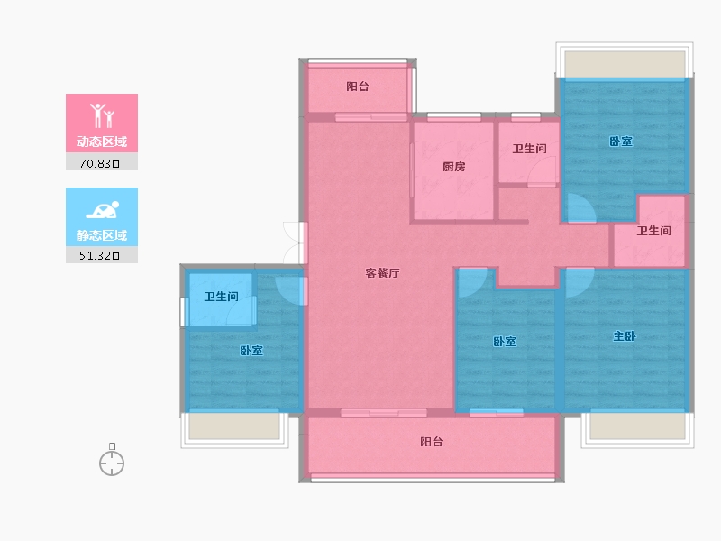 湖北省-黄冈市-书香尚城-110.34-户型库-动静分区