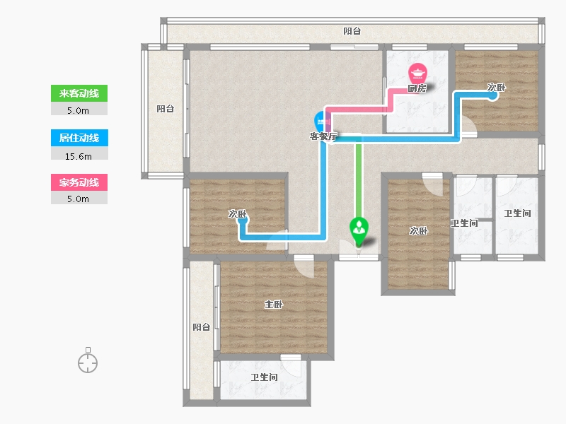 河南省-焦作市-华洋湖畔天著-145.00-户型库-动静线