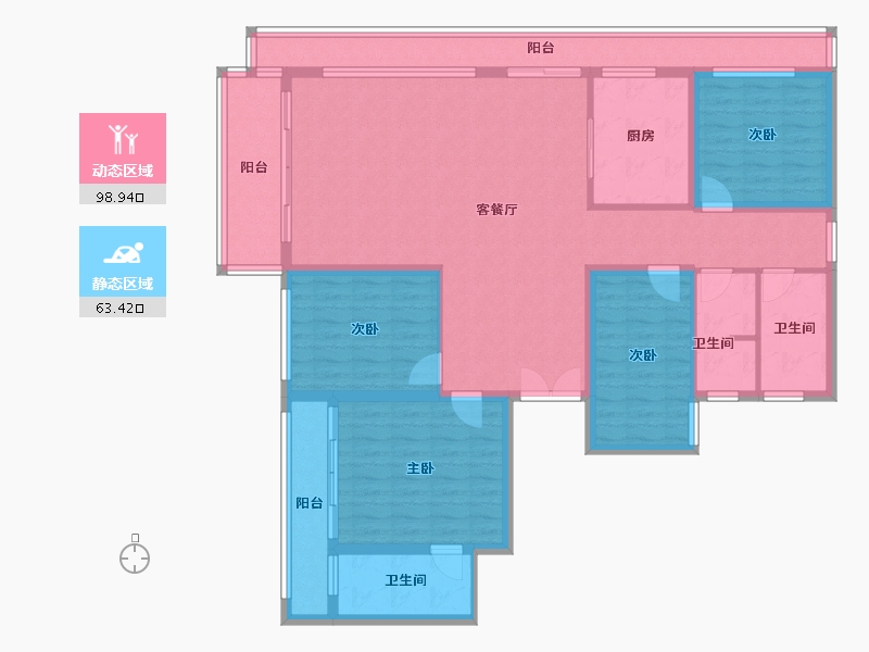 河南省-焦作市-华洋湖畔天著-145.00-户型库-动静分区