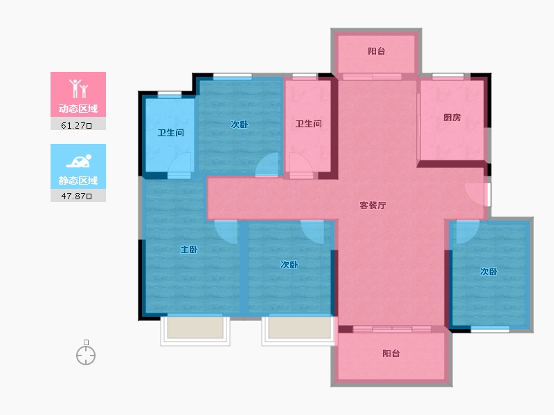 广东省-梅州市-梅州中骏世界城-97.59-户型库-动静分区