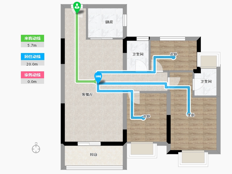 海南省-海口市-汇元文澜世家-77.20-户型库-动静线