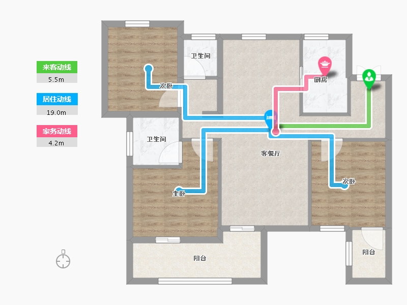 四川省-巴中市-平昌金域华府-89.89-户型库-动静线