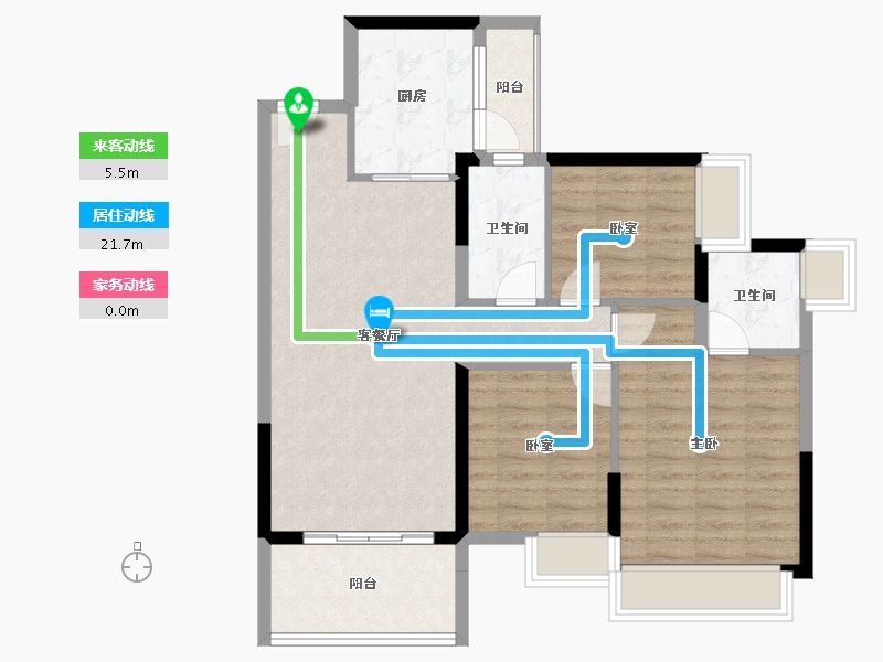 广东省-湛江市-华源城-85.80-户型库-动静线