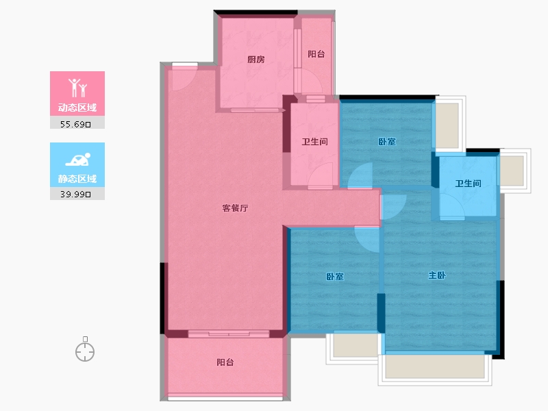 广东省-湛江市-华源城-85.80-户型库-动静分区