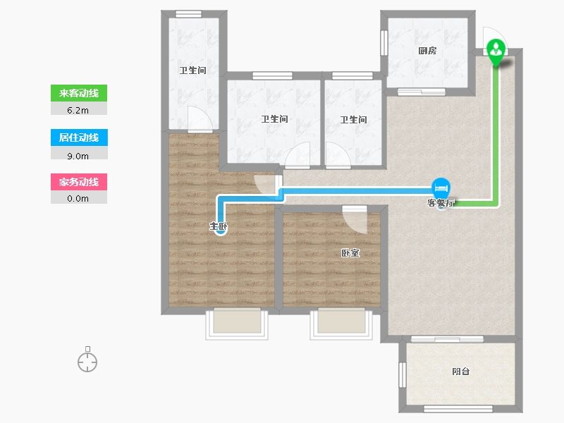 湖北省-黄冈市-荣信清江府-102.40-户型库-动静线