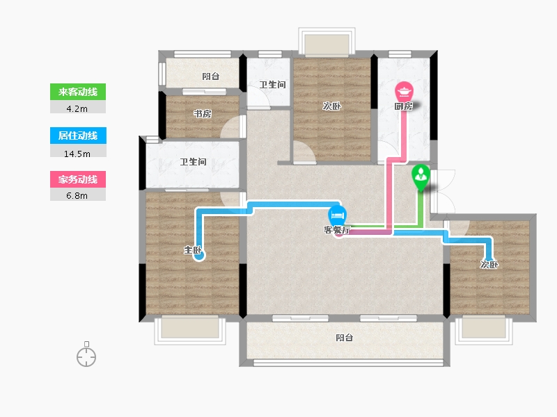 江西省-赣州市-锦绣华府-114.40-户型库-动静线