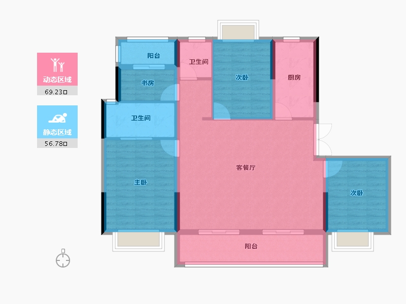 江西省-赣州市-锦绣华府-114.40-户型库-动静分区