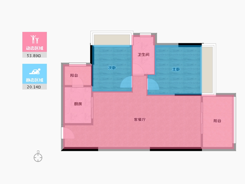 广东省-湛江市-致尚学府世家-67.44-户型库-动静分区