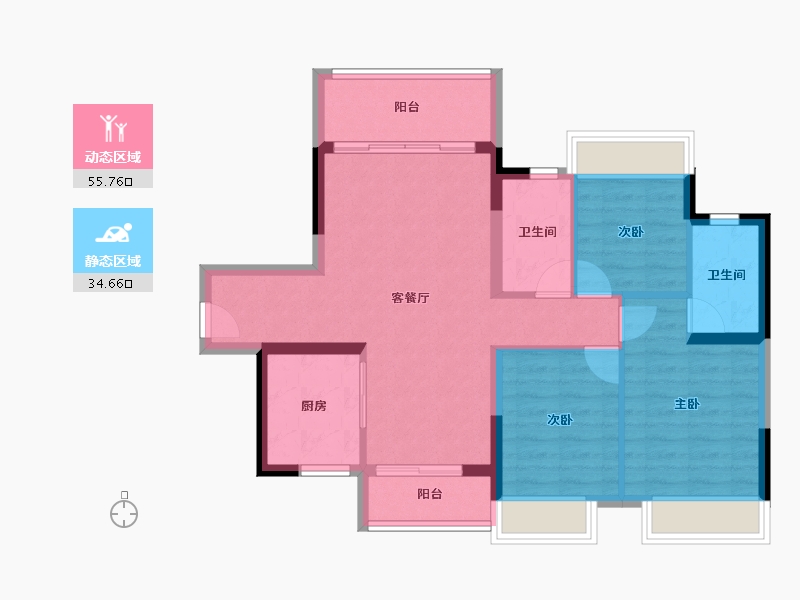 广东省-湛江市-吴川奥园冠军城-80.91-户型库-动静分区