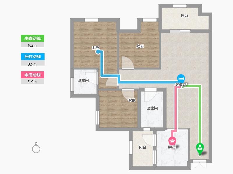 四川省-巴中市-平昌金域华府-82.61-户型库-动静线