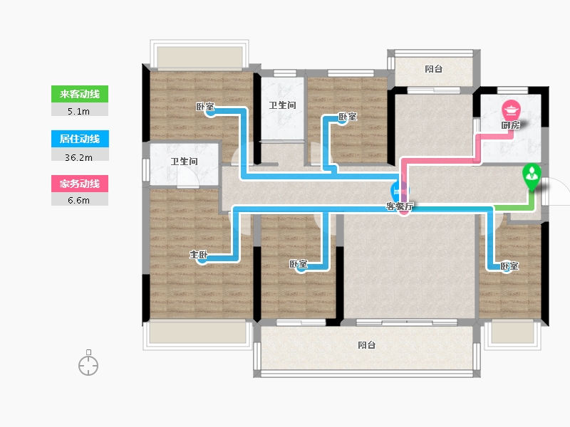 广东省-梅州市-五华碧桂园凤凰城-124.96-户型库-动静线