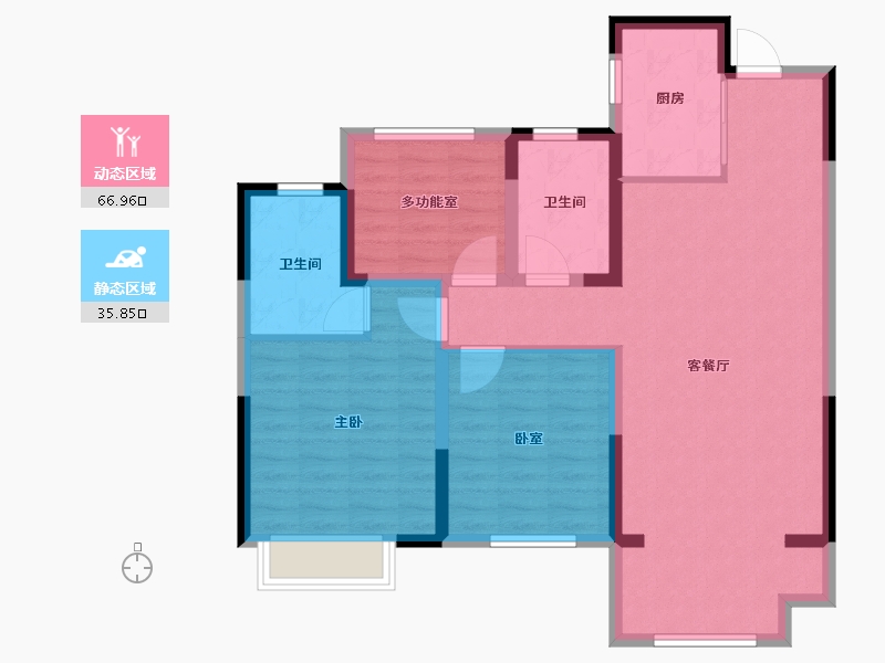 安徽省-蚌埠市-文德江山府-92.00-户型库-动静分区