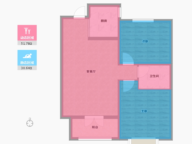 河北省-邢台市-繁荣里-73.98-户型库-动静分区