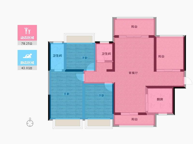 广东省-湛江市-旭阳热带森林-107.55-户型库-动静分区