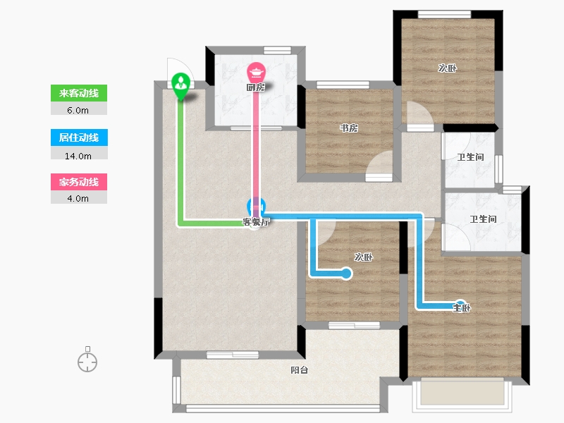 江西省-赣州市-宁都中梁壹号院-101.60-户型库-动静线