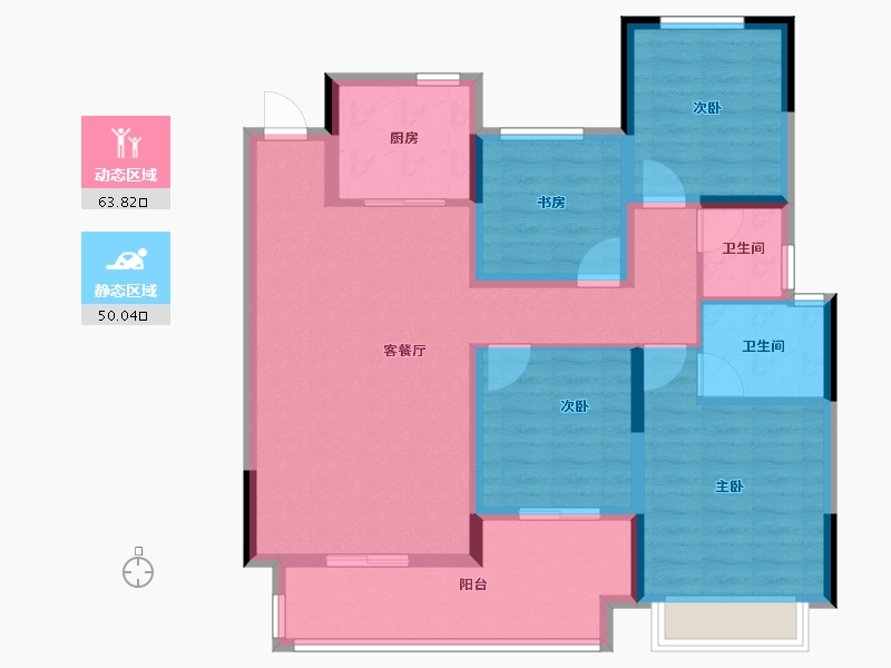 江西省-赣州市-宁都中梁壹号院-101.60-户型库-动静分区